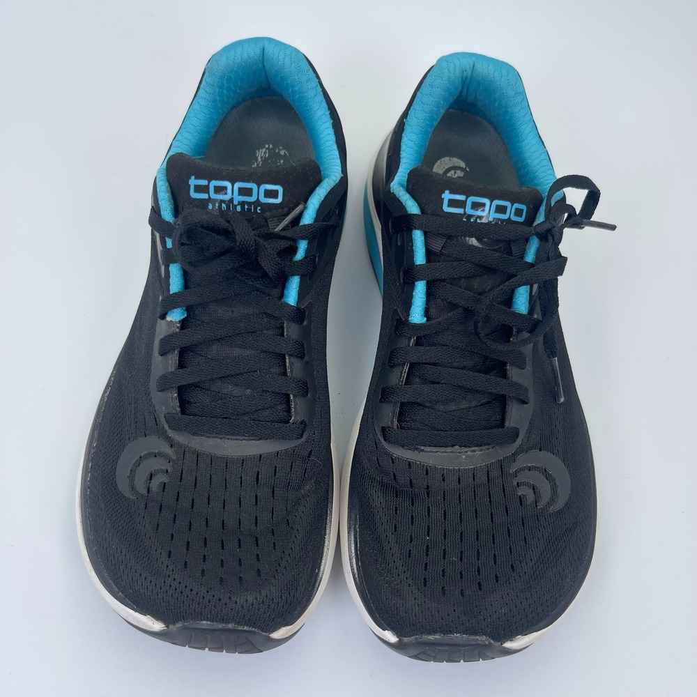 Topo Athletic W-Ultrafly 3 Road Running Shoes Women's Size 7 Black / Blue W038